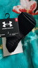 安德玛（Under Armour）运动袜(3双装)中筒跑步足篮球羽毛球男女吸汗运动夏季袜子 黑色M 实拍图