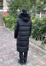 俞兆林（YUZHAOLIN）超长款过膝鹅绒羽绒服男爸爸装加厚保暖大衣中老年人冬装爷爷外套 长款-黑色【貉子毛领】 L 【建议120-140斤穿】 实拍图