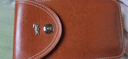 真皮男士手机腰包穿腰带手机挂包大屏多功能耐磨耐用牛皮手机包男 单层橙色 实拍图