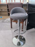 华恺之星 吧台椅 办公椅靠背椅可升降休闲椅高脚椅 HK109灰色麻布 实拍图