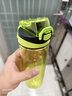 茶花便携运动水壶情侣系列户外旅行防漏学生随手塑料水杯子 绿色1个 620ml 实拍图