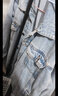 真维斯（Jeanswest）春秋牛仔外套男2026新款潮牌日系复古纯色夹克宽松大码长袖上衣男 DLL-1128浅蓝 2XL 码 实拍图