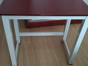 威曼帝电脑桌家用台式书桌学习桌写字桌简约卧室桌子工作台长条桌加厚款 柚木色面+白架 长80*宽50*高74cm 热卖款 实拍图