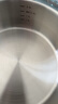 Momscook慕厨（Momscook）不锈钢火锅火锅复底加厚304材质电磁炉燃气通用 22x8cm小火锅(MT2208) 22cm 实拍图