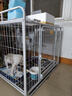 北鼻狗【升级全管加强 】狗笼中型犬大型犬狗笼子宠物狗狗笼子金毛用品 升级置物架加粗加密 白色 94*64*85CM 建议70斤内 实拍图