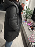 美力城暖天鹅泡芙羽绒服中长款女高端90鹅绒加厚外套保暖157 黑色 XS （80-95斤） 实拍图