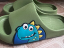 儿童拖鞋男童夏季卡通恐龙室内家居防滑中大童外穿运动凉拖鞋男孩 恐龙【绿色】 32 -33码【内长21cm】 实拍图