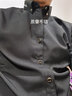 罗蒙（ROMON）纯色休闲衬衫男长袖春夏季修身免烫黑衬衣正装棉质白衬衫中青年 829黑色 【加厚】 加绒 XL 参考125-140斤左右 实拍图
