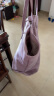 诺兰森迪 帆布手提包 单肩挎包 旅行大容量环保收纳购物袋 藕粉色 实拍图