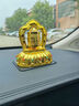 雪域印象德田车载太阳能转金轮汽车摆件车内饰品摆件中控台仪表台转金桶 (金色)+装1600万六字真言 实拍图