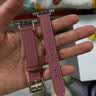 MSSM适用苹果手表表带applewatch手表小蛮腰真皮女表带iwatch S11/ultra3/S10/9/8/SE3 玫红38/40/41mm 实拍图