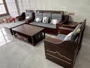 九格品木乌金木实木新中式轻奢布艺实木沙发现代别墅客厅大小户型实木沙发 四人位+贵妃榻+方茶几 实拍图