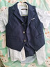 罗蒙儿童礼服春夏新款男童马甲演出服 藏青短款马甲装五件套 130 实拍图