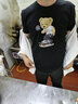 维若斯 短袖T恤男棉夏季男士体恤衫新款印花宽松圆领t恤男夏天潮流时尚休闲百搭上衣 【纯棉短袖】小熊-黑色 L 建议（110-130斤） 实拍图