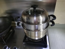 爱仕达（ASD） 不锈钢蒸锅加厚复底带蒸笼蒸篦蒸馒头大汤锅 燃气明火电磁炉通用 三层蒸锅（半玻盖） 26cm 实拍图