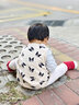 嘟嘟家宝宝马甲春装婴儿背心开衫秋款新生儿坎肩可爱卡通满印马夹童装潮 米灰色 100 实拍图