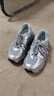逸兰朵松糕厚底老爹鞋女秋冬季小个子增高2025新款加绒保暖休闲运动鞋子 银色【加绒加厚】 36 (230mm) 实拍图