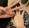MZMZ莫比乌斯环交织爱铂金戒指一对素戒生日纪念日礼物送女友 奢华款：金线缠绕对戒闭口/活口 实拍图