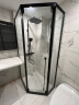 东鹏（DONGPENG）淋浴房钻石型移门整体一体浴室玻璃淋浴隔断家用洗澡间干湿分离 【雅黑】800*1000*2050 实拍图