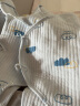 童泰秋冬季婴儿衣服新生儿0-6个月保暖宝宝连体衣哈衣 蓝色丨B款 52cm 实拍图