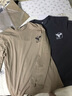美罗邦（Meloban）男装秋装纯棉长袖t恤男士春秋季宽松卫衣秋衣纯色上衣服打底衫男 卡其色+深灰色【2件装】100%纯棉 XL 建议140-150斤 实拍图
