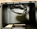 硕一商务办公电脑机箱台式机迷你小型手提桌面主机箱（M-ATX/ITX主板/ATX电源/0.6加厚板材） V200黑色手提【0.6MM钢板】顺丰发货 实拍图