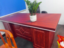 紫木林 中式老板桌办公桌组合含储物柜 简约现代办公室家具大班台 1.8米（古典红） 实拍图