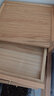 原始原素全实木床头柜现代简约极窄床边柜橡木收纳柜三抽斗柜L7022 床头柜-380*340*500mm 橡木-原木色 实拍图