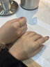 庆怡999足金满天星黄金戒指女款 素圈尾戒指环磨砂金戒送女友礼物 15圈号 金约1.05g-1.15g 实拍图