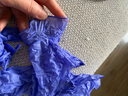 繁物简一次性乳胶手套食品级加厚蓝色橡胶丁腈手套卫生防油工作防护耐酸 蓝色加厚丁腈-高弹20只【袋装】 S小号（手掌宽度7-8cm） 实拍图