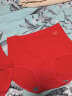 猫人内裤女士本命年红色高腰纯棉档石墨烯抗菌结婚全棉女式内三角裤头 253高腰【3条装】送平安符 XL 【建议120-140斤】 实拍图