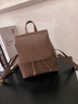 viney新款双肩包女大容量旅行包百搭初高中大学生牛皮背包轻便通勤书包 【复古棕】送老婆女朋友高端实用 高颜值百搭户外出行简约旅游包 实拍图