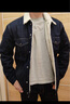 Levi's李维斯冬季情侣美式复古哈灵顿风保暖仿羊羔绒棉服牛仔外套 深牛仔色 XS 实拍图