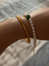 乐卡利 珍珠手链女玉石淡水新中式复古转运珠手串轻奢手环新款送礼手饰 青黛珍珠手链【加证书礼盒】 实拍图