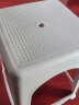 禧天龙（Citylong）塑料凳子家用加厚防滑耐磨款餐椅休闲板凳方凳换鞋凳冰河灰D-2077 实拍图