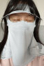 蕉下（beneunder）脸基尼女帽檐全脸防晒面罩口罩【升级凉感】蓝烟灰AL34124 实拍图