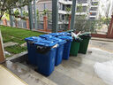 科力邦（Kelibang) 户外垃圾桶 大号加厚240L挂车商用塑料环卫垃圾桶带盖轮工业小区物业翻盖果皮箱 蓝色 实拍图