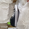 匡威（Converse）ALL star学生经典男女运动休闲鞋高帮帆布鞋情侣板鞋篮球 101010 黑色 39 实拍图