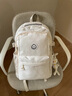 爱情海双肩包女大学生轻便书包时尚休闲大容量背包初中减负旅行包电脑包 【白色】轻便轻奢百搭ins帆布 出游运动笔记本通勤简约高颜值 实拍图