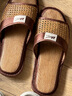 回力亚麻拖鞋男夏季竹藤草编镂空厚底透气吸汗防滑家居鞋情侣室内凉拖 深棕色 42-43 偏小一码 实拍图