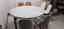奥利克丝 亮光岩板餐桌椅组合 现代简约实木餐桌可伸缩折叠圆桌吃饭桌子 亮光雪山白-黑白框架轻奢皮椅款 1.5米一桌六椅 晒单实拍图