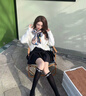 【明星同款】高级感丝巾女春秋知性护脖子领巾护颈百搭气质 蓝黄链条 14*150CM 实拍图