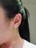 在野和田玉耳钉女925银养耳洞高级感2025年新款洋气耳环睡觉免摘耳饰 和田玉白玉耳钉8MM925银针 实拍图