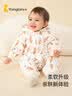 童泰秋冬季婴儿衣服1-24月宝宝外出夹棉连帽连体哈衣 白色 80cm 实拍图
