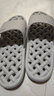 惠夫人 凉拖鞋男女夏天防滑室内鞋洗澡简约大码浴室居家夏季拖鞋情侣 麻花漏水 浅灰 40-41码(适合39-40码穿) 实拍图