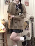小野七天慵懒风毛衣外套女装深秋针织开衫初冬穿搭高级感小个子 5颗纽扣 均码 卡其色 实拍图