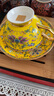 LICHEN 景德镇陶瓷咖啡杯碟子珐琅彩杯子 宫廷帝王黄款一杯一碟 1个 200ml 实拍图