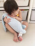 康贝邦新生婴儿枕头纯棉宝宝安抚侧睡靠背枕儿童抱枕兔子枕防惊跳压被包 0-6岁 蓝色小兔 【食品级PE-放心啃咬】 实拍图