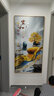墨派（Mopai）玄关装饰画竖版现代简约走廊过道背景墙壁画入户轻奢挂画免打孔 家和富贵 80*160cm晶瓷+铝合金边框 实拍图