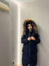 QYGY东北加厚白鹅绒羽绒服女长款过膝新款超厚极寒工装毛领派克服外套 女士黑色 真貉子大毛领 S  90鹅绒406g（建议85-108斤） 实拍图